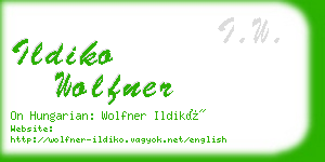 ildiko wolfner business card